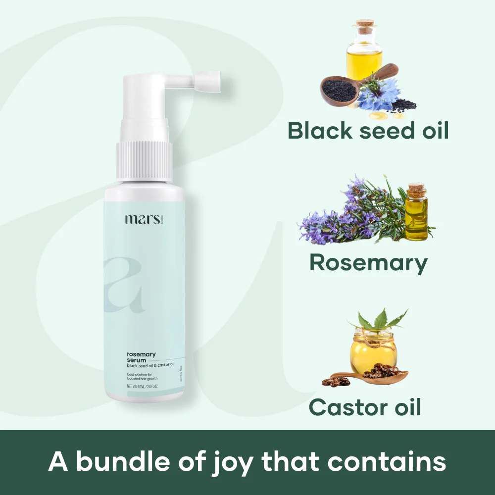 Hair Growth Max Combo: Rosemary Serum, Biotin Tablets & Onion Hair Oil - Image 2