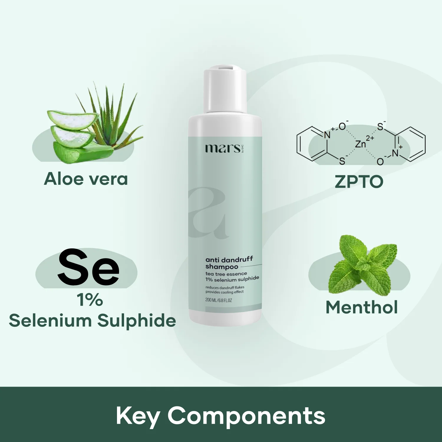 Mars Anti-Dandruff Shampoo With Aloe Vera & Menthol - Image 2