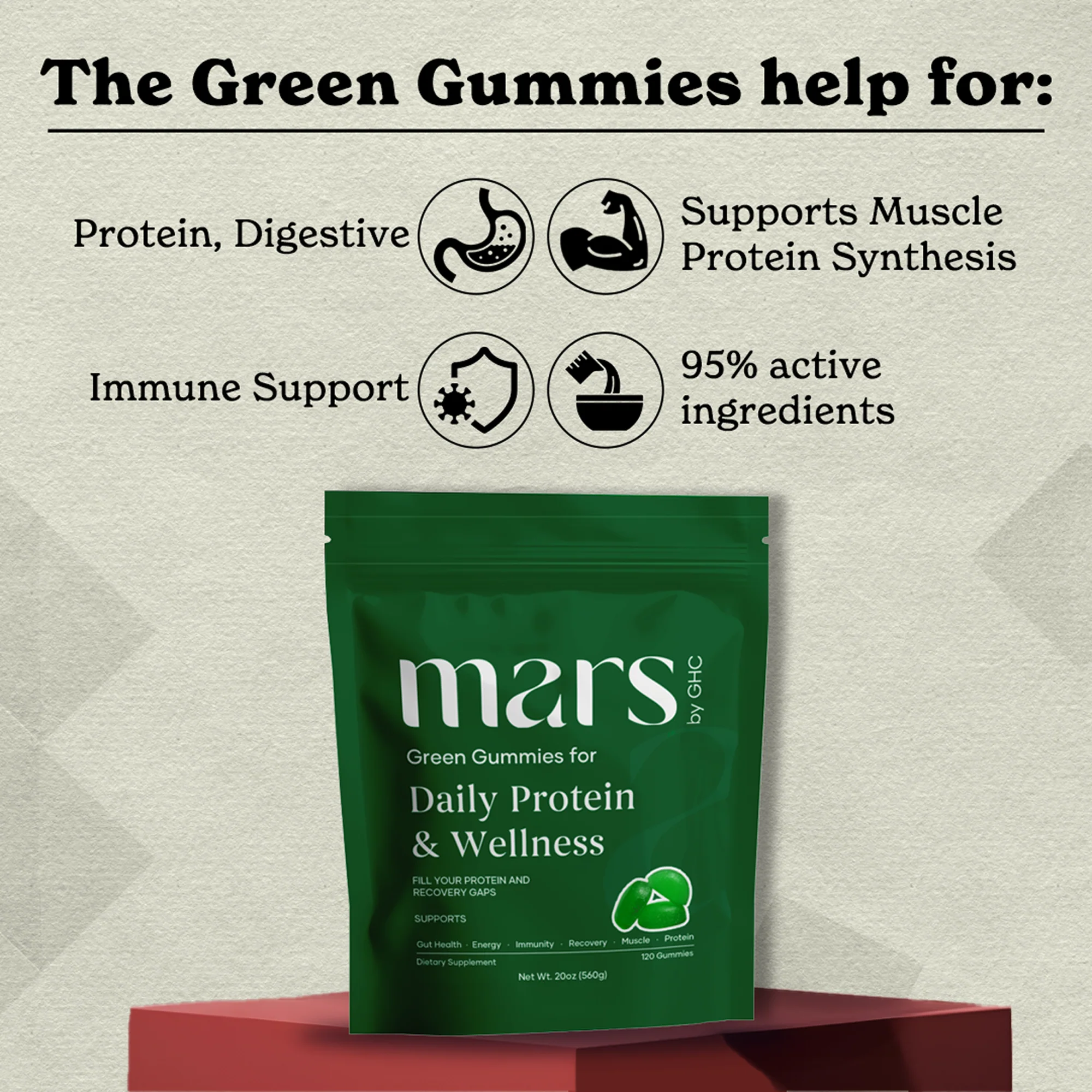 Mars Daily Protein & Wellness Green Gummies - Image 2